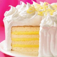 American meringue Cake with lemon Dessert