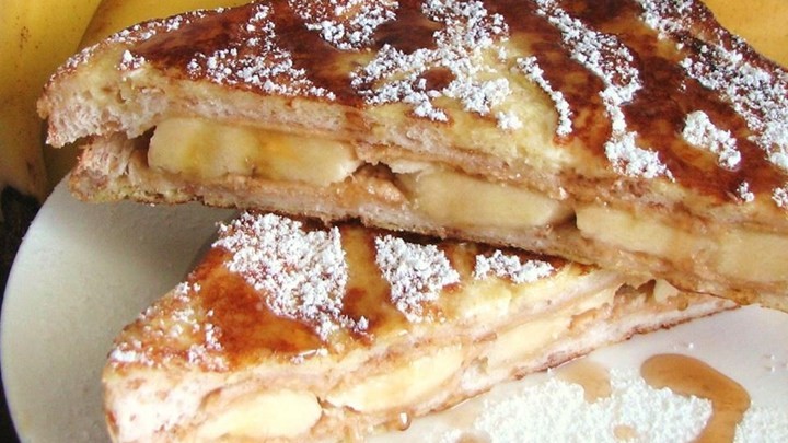 French Peanut Butter and Banana French Toast Recipe Dessert