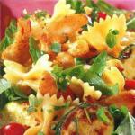 Italian Chicken Strips on Pasta with Courgettes and Rocket Appetizer