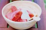 American Watermelon With Rosewater and Mint Yoghurt Recipe Dessert