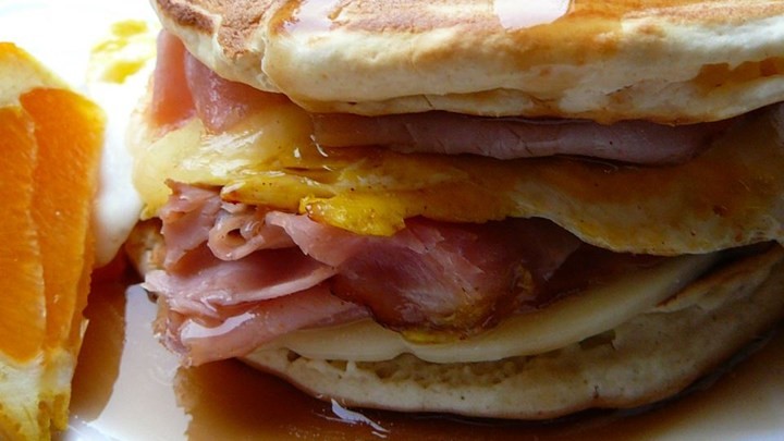 American Leftover Pancake Breakfast Sandwich Recipe Breakfast