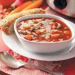 American Slowcooked Beef Vegetable Soup Appetizer