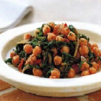 Libyan Warm Chickpea And Silverbeetswiss Chard Salad With Sumac Appetizer