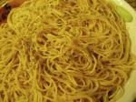 Italian Spaghetti in Olive Oil and Garlic Dinner