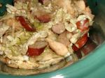 American Smoked Sausage with Cabbage and Apples Dinner