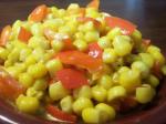 American Curried Corn and Sweet Red Peppers Appetizer