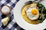 American Polenta with Parmesan and Olive Oil Fried Eggs Recipe Appetizer