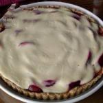 American Tart of Plums and Fromage Blanc Dessert
