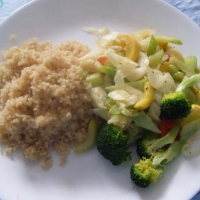 American Quinoa and Stir Fried Vegetables Dinner