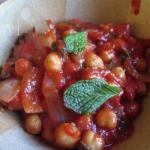 American Chickpeas in Tomato Sauce Lemon and Mint Appetizer