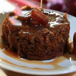 British Caramel Cake with Hot Caramel Dessert