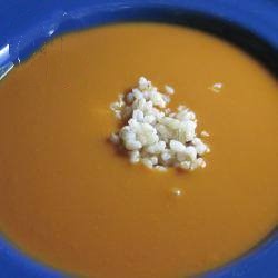 British Cream of Pumpkin Soup with White Wine Appetizer