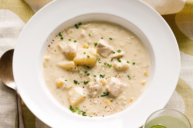 American Creamy Chicken Corn And Chive Chowder Recipe Appetizer