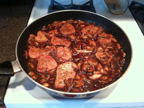 Canadian Pork Medallions in Balsamic Mushroom Sauce Dinner