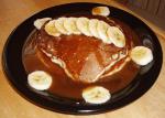 American Banana Yogurt Pancakes With Peanut Butter Maple Syrup Breakfast