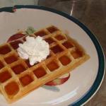 American Waffles with Maple Syrup Dessert