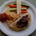Mexican Quesadillas with Mushrooms Appetizer
