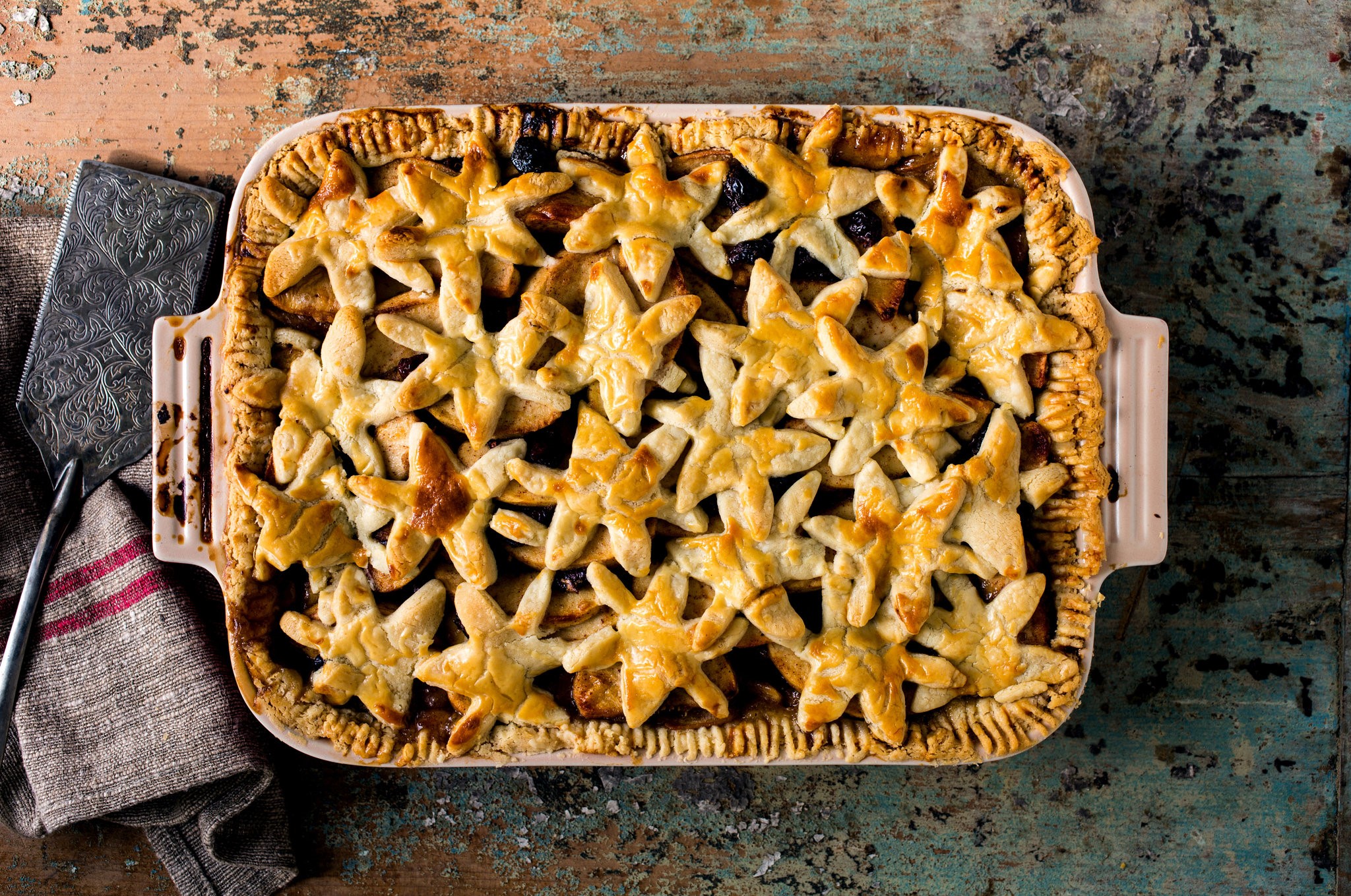 American Apple Cranberry Slab Pie Recipe Dessert