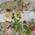 British Salad to Surimi and Hard Boiled Eggs Appetizer