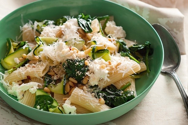 American Zucchini And Ricotta Pasta With Pine Nut Crumble Recipe Dinner