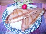 American Provolone Cheese and Scrambled Egg Sandwiches Appetizer