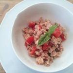 British Salad Of Pearled Barley Tuna and Tomatoes Appetizer
