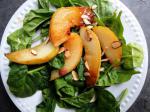 British Caramelized Pear and Toasted Almond Salad Appetizer