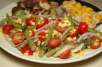 American Green Bean Salad With Corn Cherry Tomatoes  Basil Appetizer