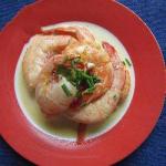 American Gambas with Whiskey Sauce Appetizer