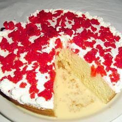 Mexican Tres Leches Cake with Cherries Dessert