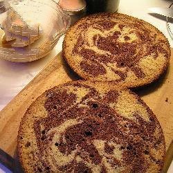 Canadian Marbled Cake and Topping the Caramel Dessert