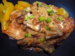 Swiss Chicken Breasts With Mushrooms Swiss Cheese and White Wine Appetizer