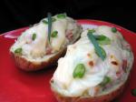 Swiss Ham and Swiss Loaded Baked Potatoes Appetizer