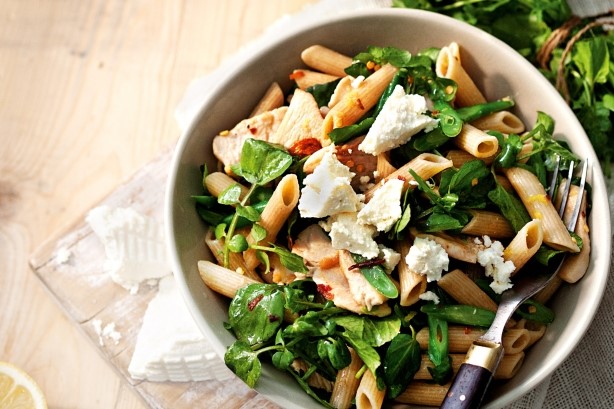 American Chicken Chilli And Lemon Penne With Watercress Recipe Appetizer