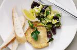 British Saganaki With Celery Lemon And Olive Salata Recipe Drink