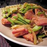 Canadian Ham and Green Beans Stir Appetizer