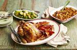 American Roasted Chicken With Applebacon Stuffing Recipe Dinner