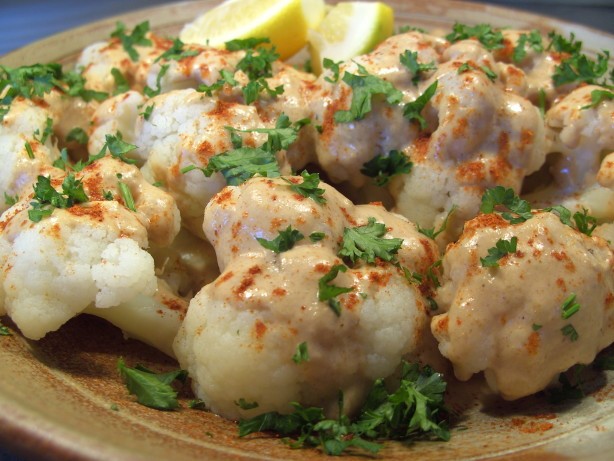 Arabic Arabian Cauliflower With Tahini Appetizer