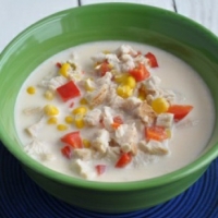 American Creamy Corn and Turkey Soup Soup