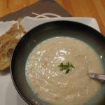 American Potato Soup with Seafood Appetizer