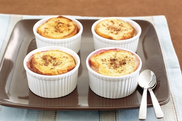 American Rhubarb Bread Puddings Recipe Dessert