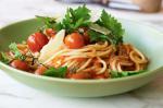 Canadian Roasted Tomato And Chilli Pasta With Parsley Salad Recipe Dinner