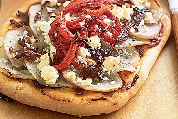 American Potato And Feta Pizza Recipe Appetizer