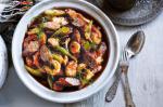 Algerian Algerianstyle Seafood and Lamb Sausage Tagine Recipe Appetizer