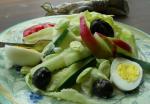 American Salad With Hard Boiled Egg Appetizer