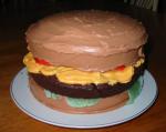American April Fools Day Cheeseburger Cake Dessert