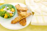 American Garlicsesame Crumbed Chicken With Mango Salad Recipe Dinner