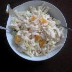 Chinese Chinese Cabbage Salad with Apples Mandarins and Lemons Yoghurt Dressing Appetizer