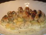 Italian Creamy Herb and Garlic Chicken over Gnocchi Dinner