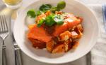 American Coho Salmon with Sweet Potato Salad and Cinnamon Sauce Recipe Dessert